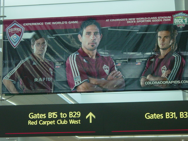 Colorado Rapids banner in Concourse B