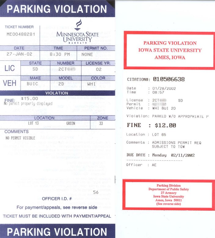 Fake Parking Ticket Template